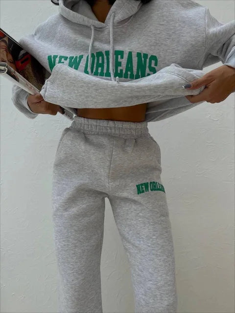 Men's Oversized Sweater and Jogger Set with New York Print