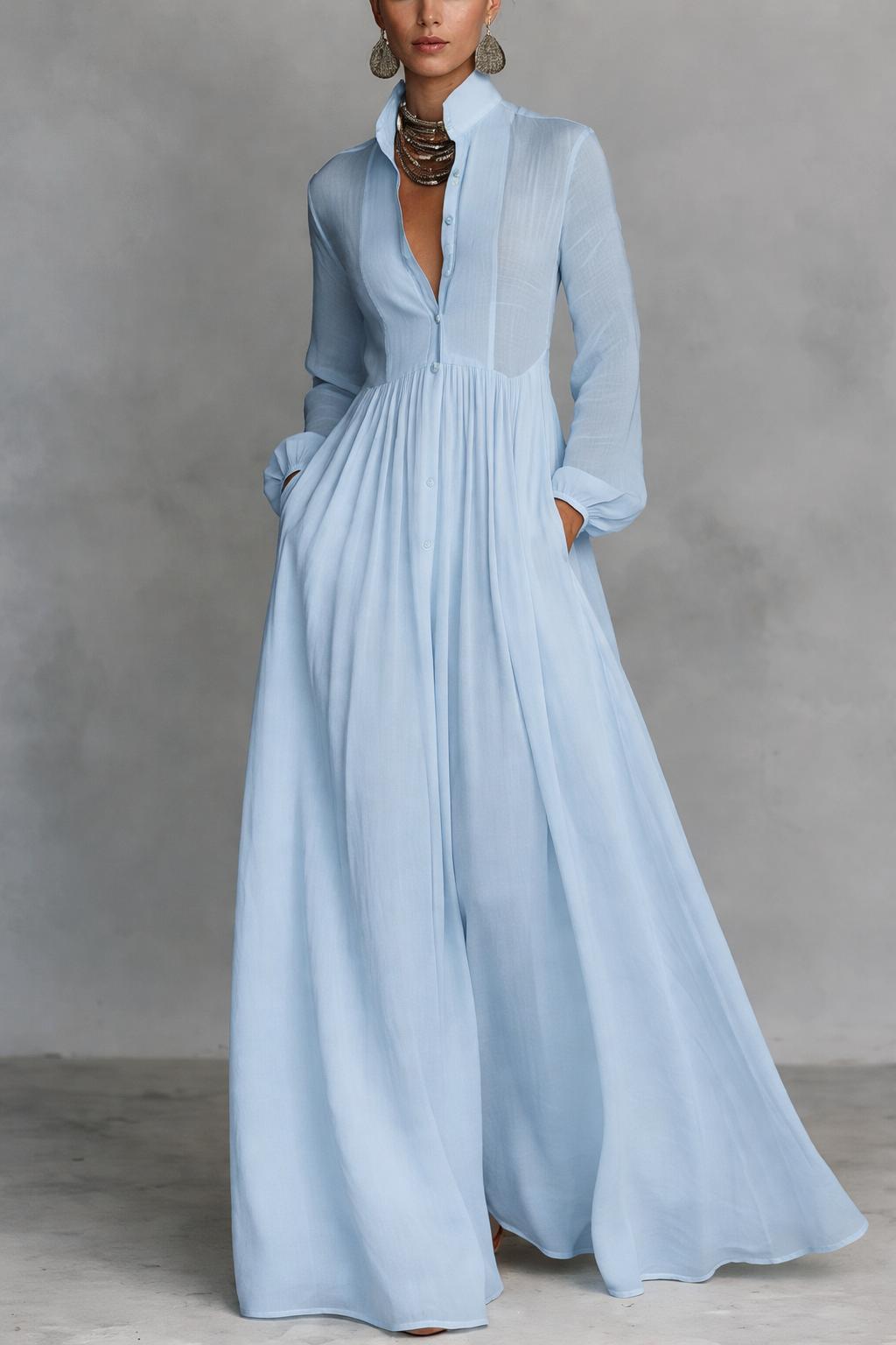 Sylvia | Women's Elegant Long Dress-The Yellow Prime