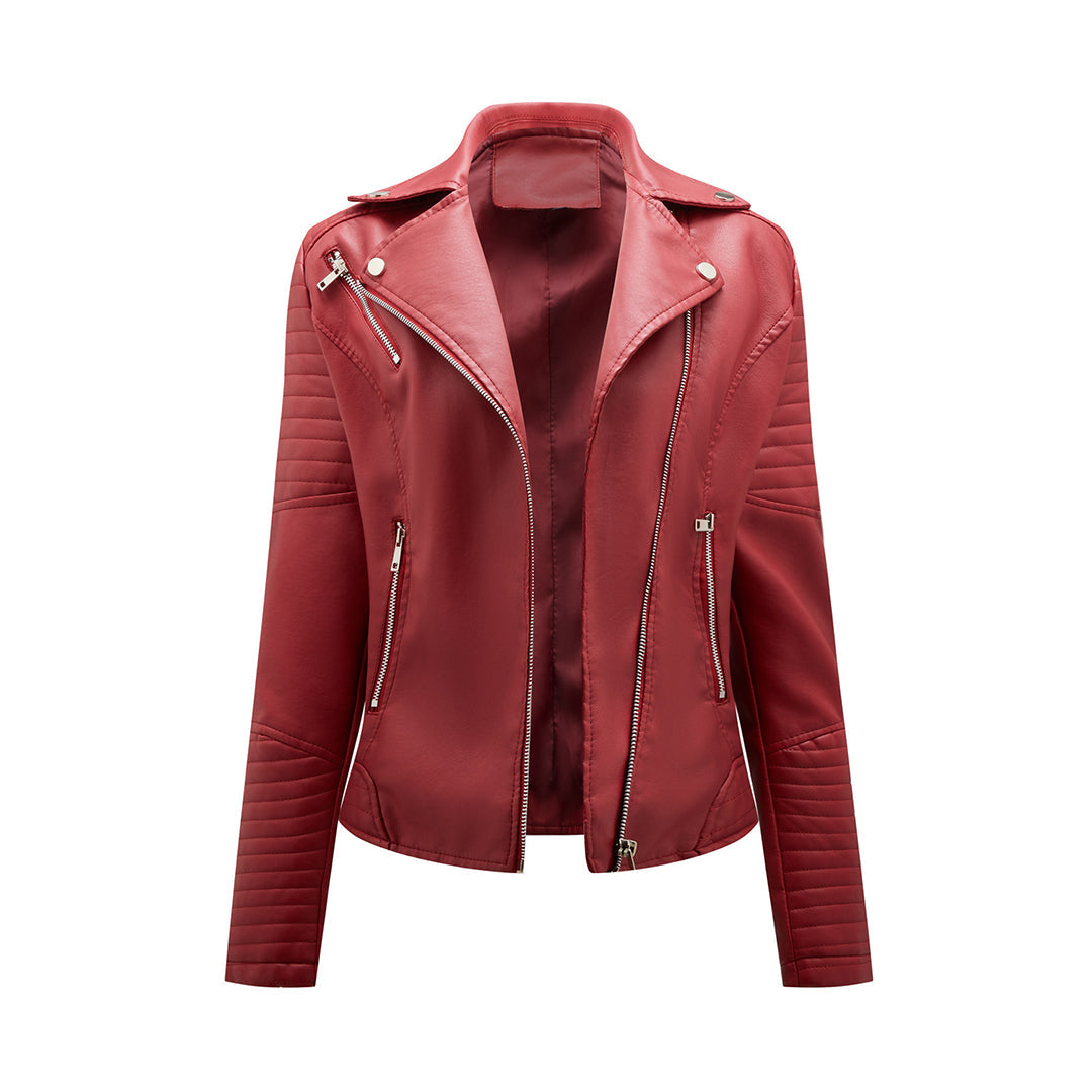 Women's Leather Biker Jacket