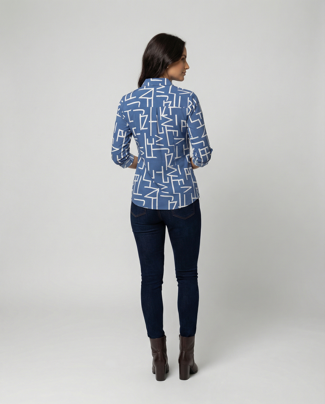 Women's Notched Collar Blouse-The Yellow Prime