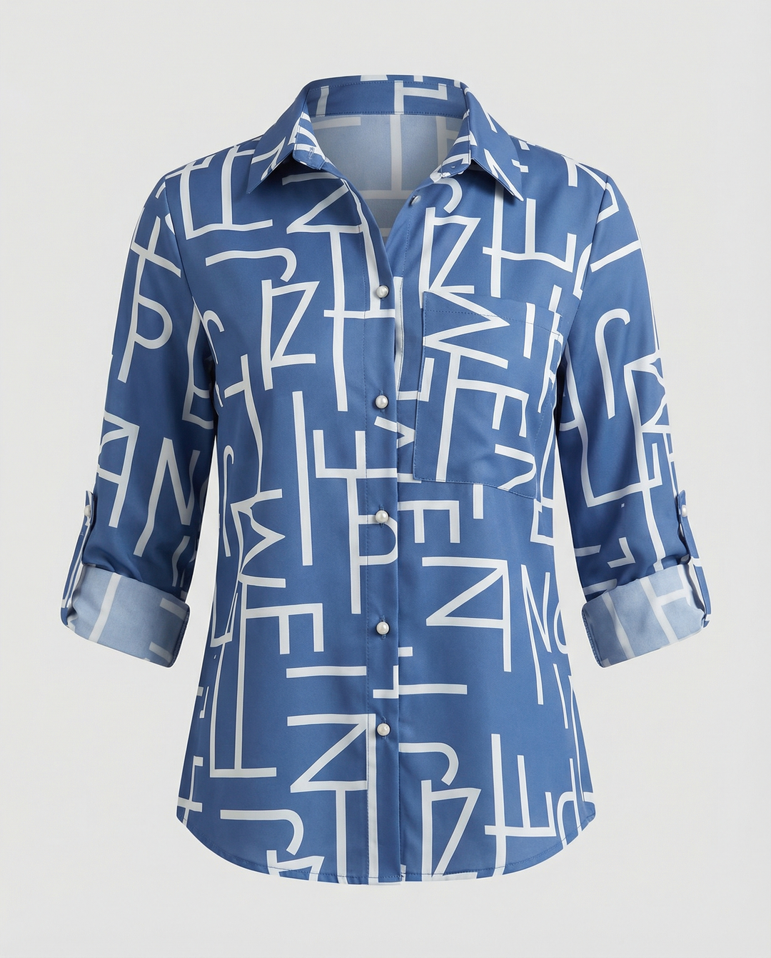 Women's Notched Collar Blouse-The Yellow Prime