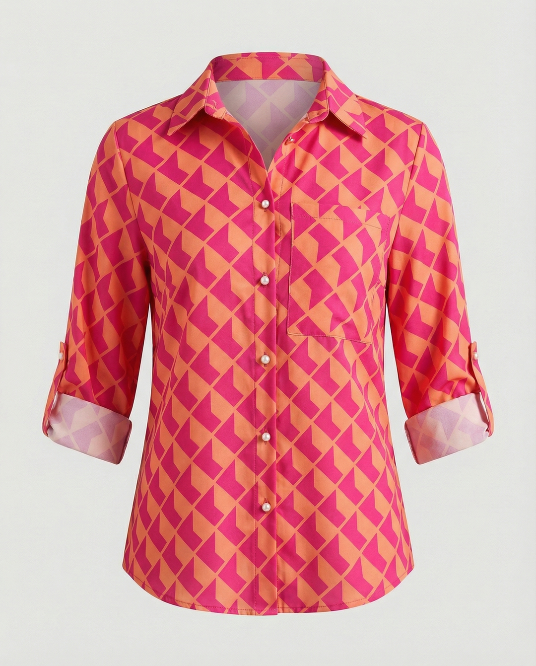 Women's Notched Collar Blouse-The Yellow Prime