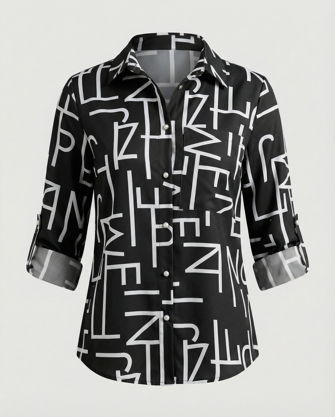 Women's Notched Collar Blouse-The Yellow Prime