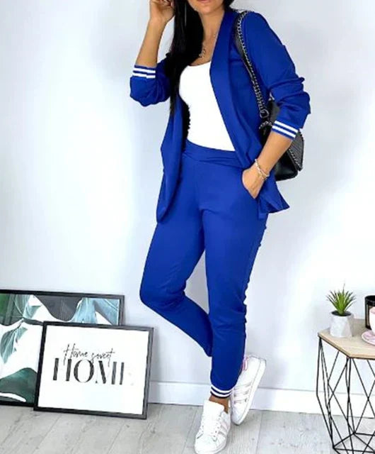 Women's Double-Breasted Blazer Suit-The Yellow Prime