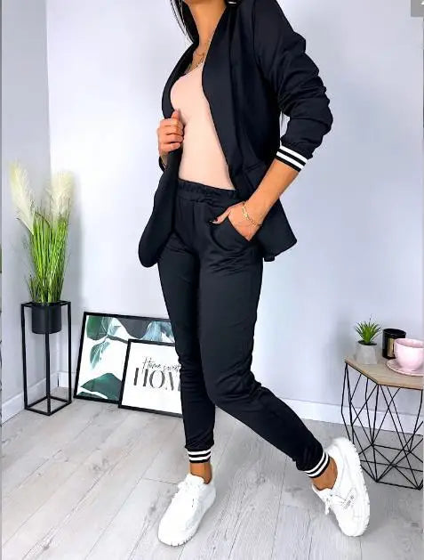 Women's Double-Breasted Blazer Suit-The Yellow Prime