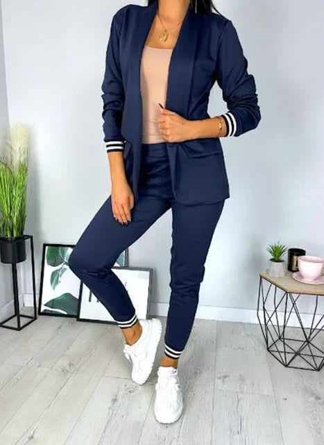 Women's Double-Breasted Blazer Suit-The Yellow Prime