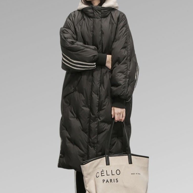 Women's Classic Long Coat with Notched Lapel for Timeless Style