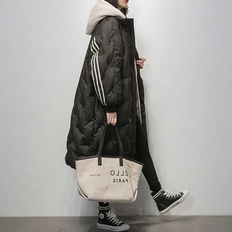 Women's Classic Long Coat with Notched Lapel for Timeless Style