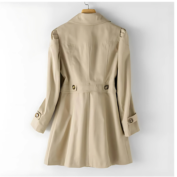 Women's Elegant Classic Trench Coat with Clean Lines