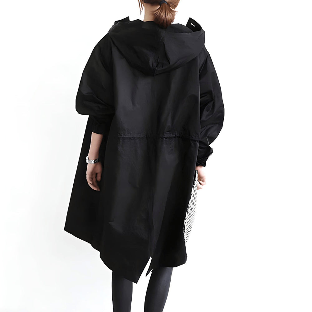 Women's Lightweight Hooded Rain Jacket – Stylish Trenchcoat
