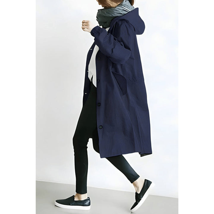 Women's Lightweight Hooded Rain Jacket – Stylish Trenchcoat