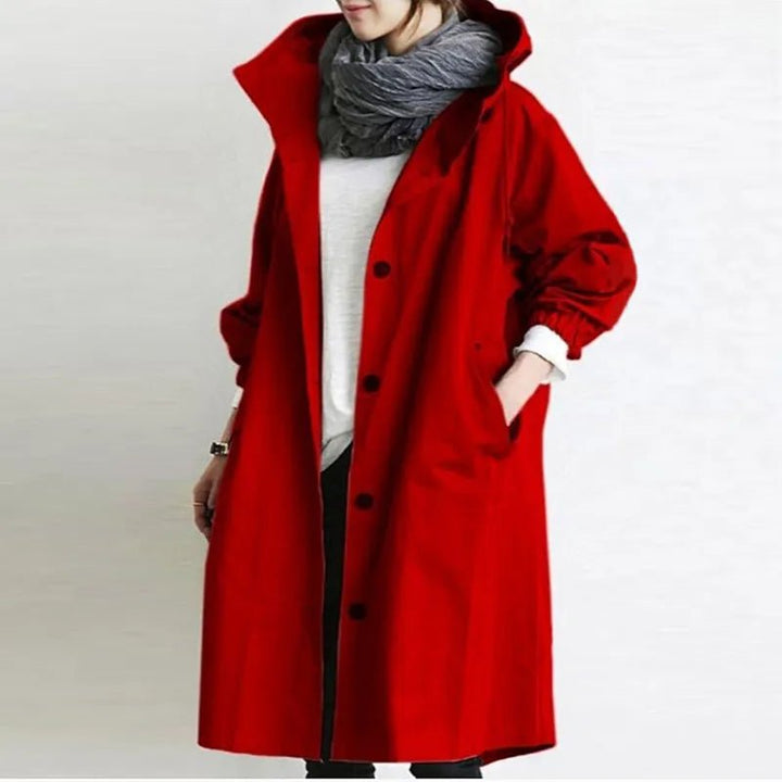 Women's Lightweight Hooded Rain Jacket – Stylish Trenchcoat