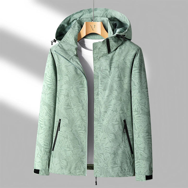 Women's Water-Resistant Printed Outdoor Jacket with Hood