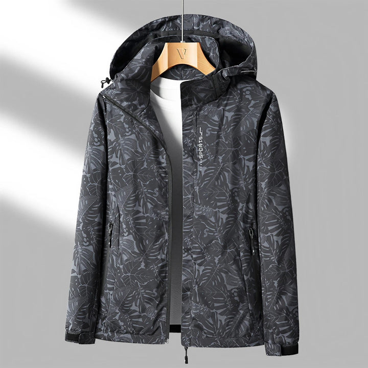 Women's Water-Resistant Printed Outdoor Jacket with Hood