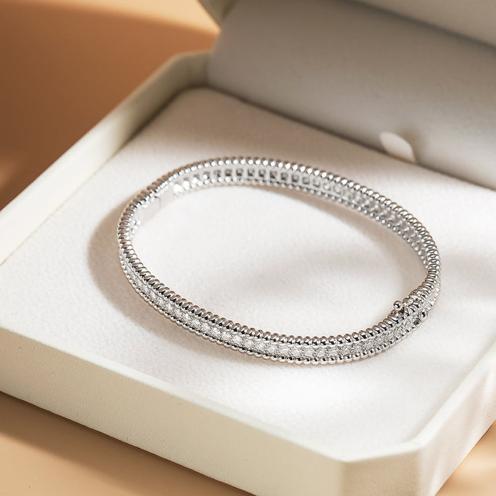 [Women's 2mm Moissanite Tennis Bracelet in 18K Gold Plated]-The Yellow Prime