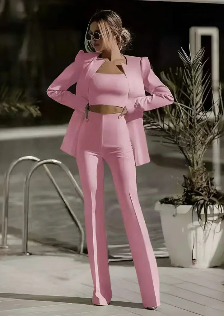 Women's 3-Piece Professional Business Suit-The Yellow Prime