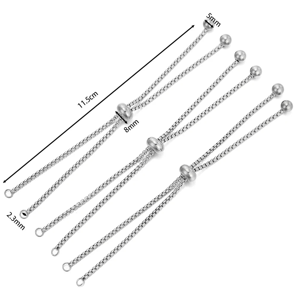 Women's Adjustable Stainless Steel Bracelet Extenders - 3 Pack-The Yellow Prime