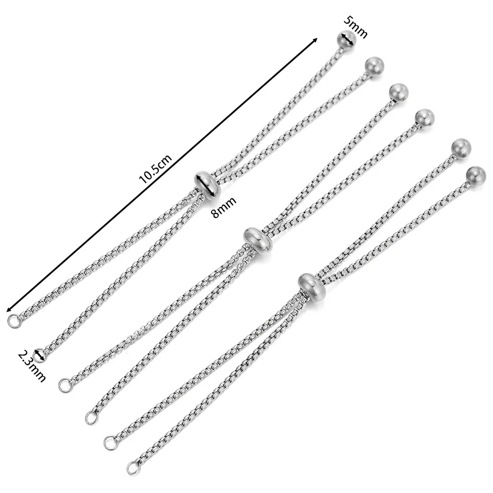 Women's Adjustable Stainless Steel Bracelet Extenders - 3 Pack-The Yellow Prime