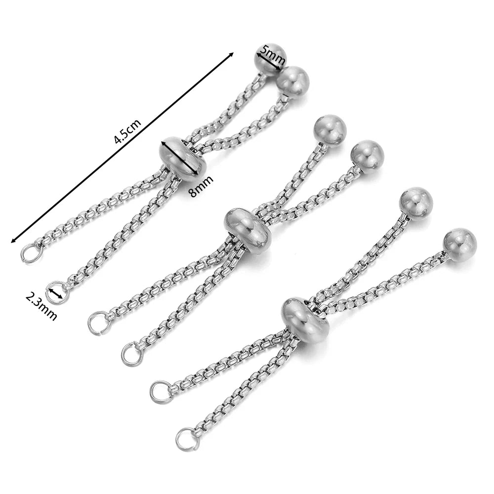 Women's Adjustable Stainless Steel Bracelet Extenders - 3 Pack-The Yellow Prime