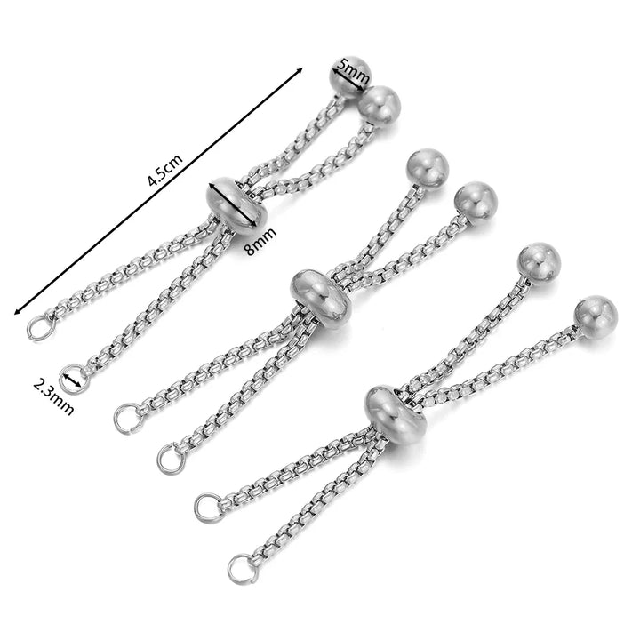 Women's Adjustable Stainless Steel Bracelet Extenders - 3 Pack-The Yellow Prime