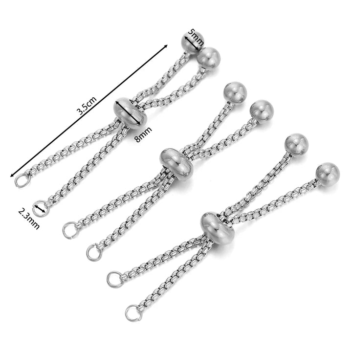 Women's Adjustable Stainless Steel Bracelet Extenders - 3 Pack-The Yellow Prime