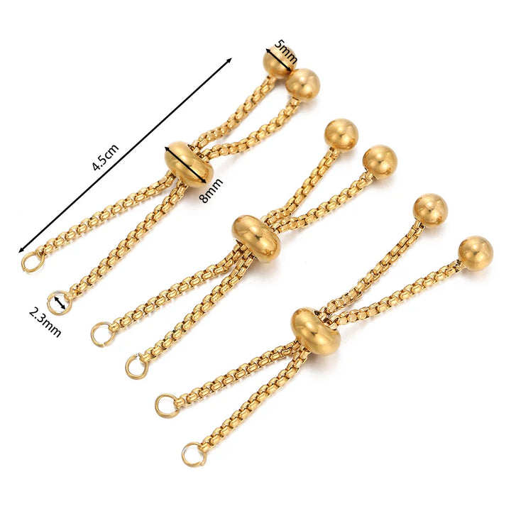 Women's Adjustable Stainless Steel Bracelet Extenders - 3 Pack-The Yellow Prime