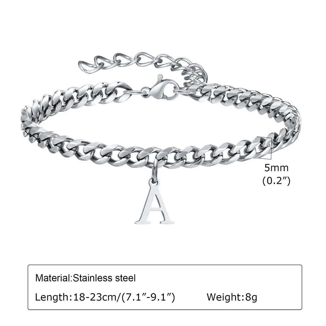 Women's Adjustable Stainless Steel Cuban Link Bracelet-The Yellow Prime
