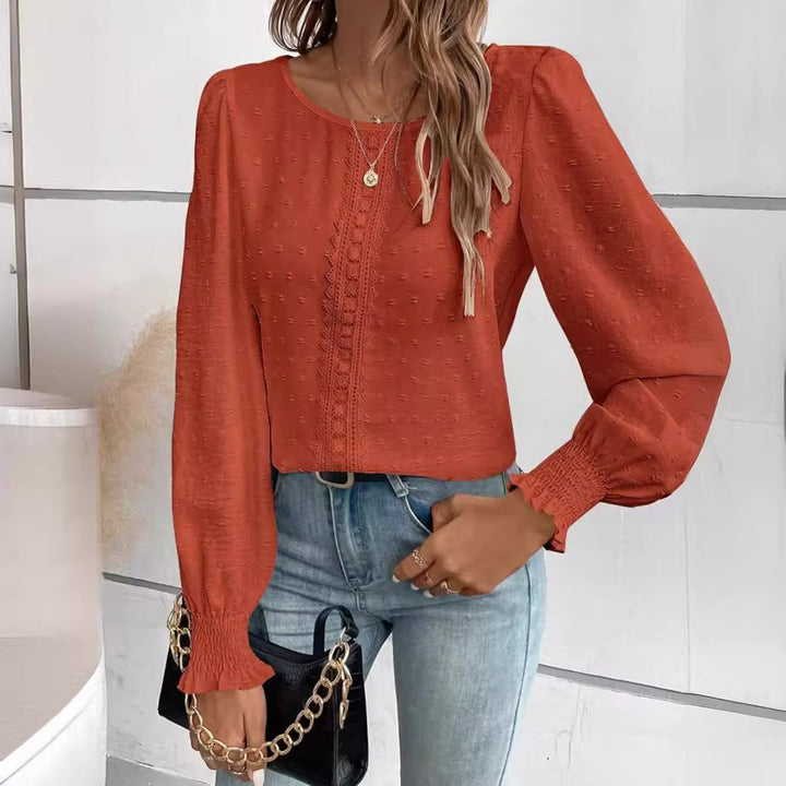 Women's Airy Blouse with Elegant Embroidery Design-The Yellow Prime