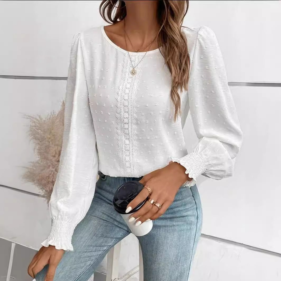 Women's Airy Blouse with Elegant Embroidery Design-The Yellow Prime