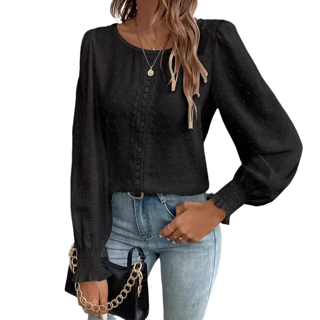 Women's Airy Blouse with Elegant Embroidery Design-The Yellow Prime