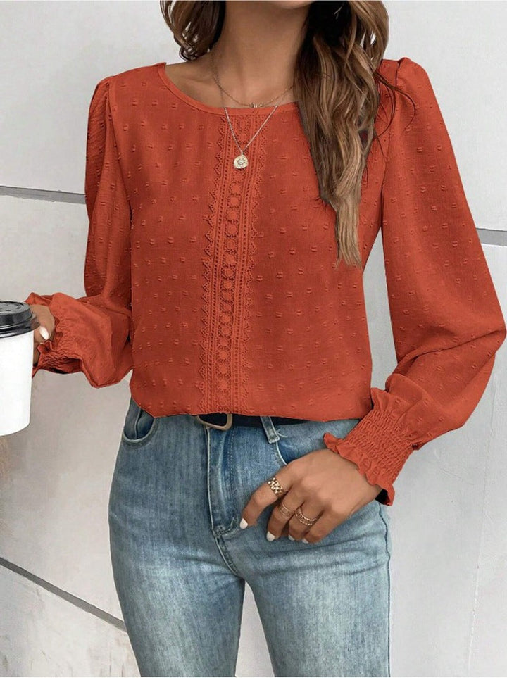 Women's Airy Blouse with Elegant Embroidery Design-The Yellow Prime