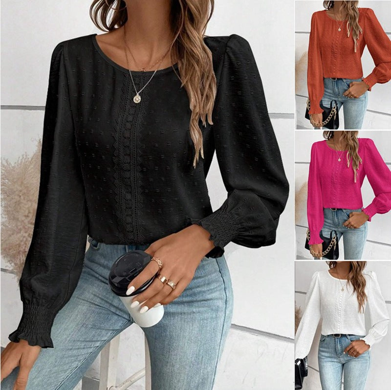 Women's Airy Blouse with Elegant Embroidery Design-The Yellow Prime