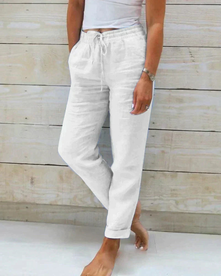 Women's Airy Linen Summer Pants for Comfort and Style-The Yellow Prime