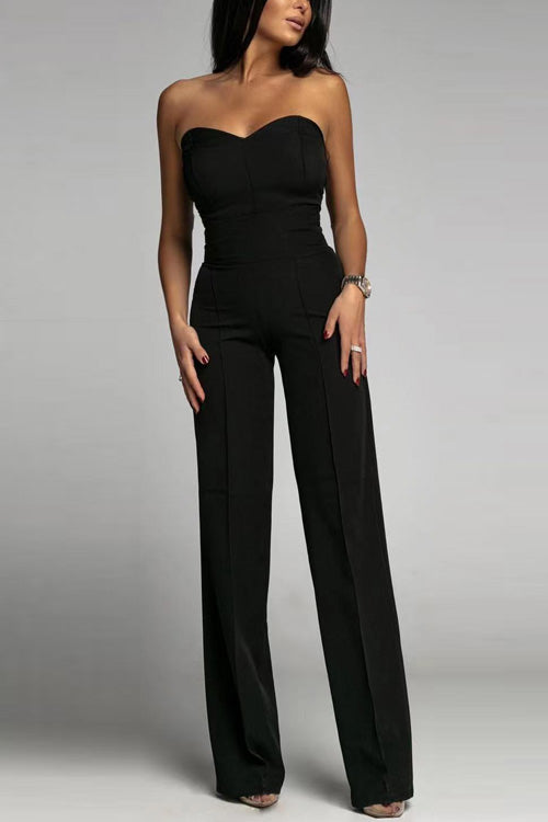 Women's Breathable Off-Shoulder Jumpsuit in Cotton Blend for Events-The Yellow Prime