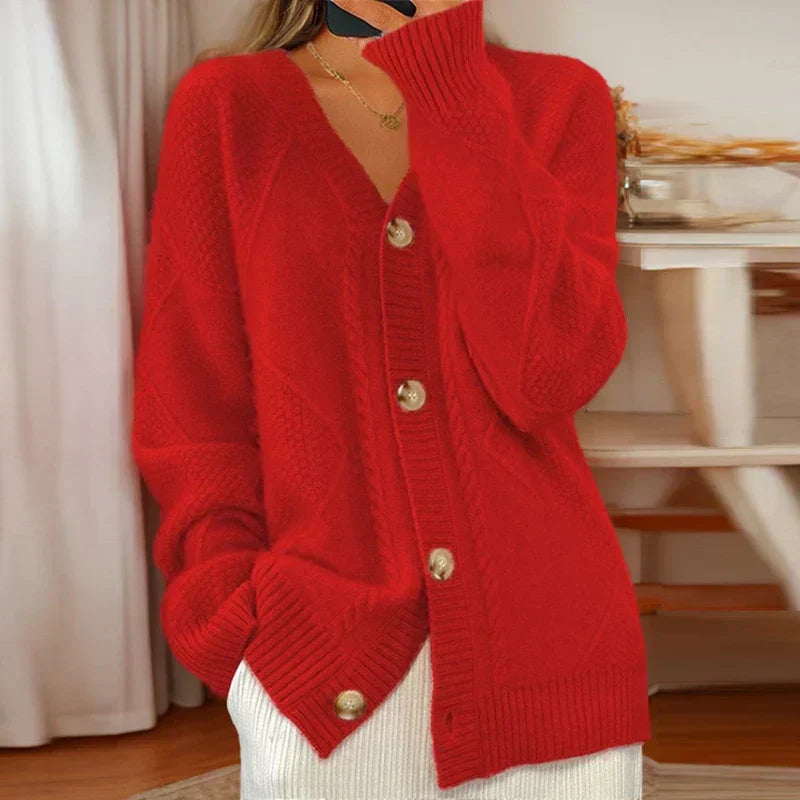 Women's Cable-Knit Cardigan - Cozy & Stylish Knitwear-The Yellow Prime