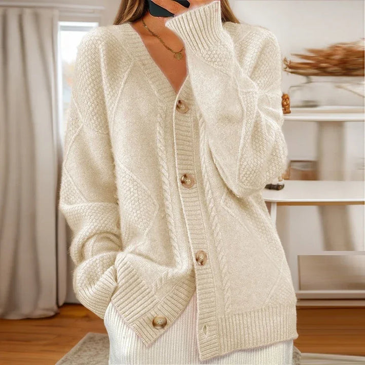 Women's Cable-Knit Cardigan - Cozy & Stylish Knitwear-The Yellow Prime