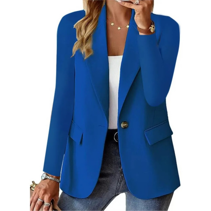 Women's Casual Blazer with Long Sleeves for Effortless Style-The Yellow Prime