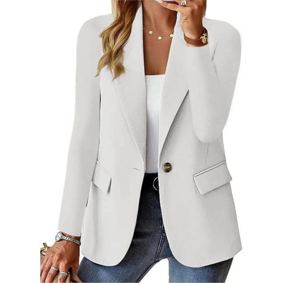 Women's Casual Blazer with Long Sleeves for Effortless Style-The Yellow Prime
