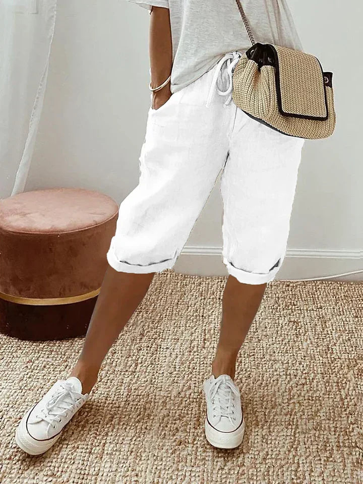 Women's Casual Cotton Shorts-The Yellow Prime