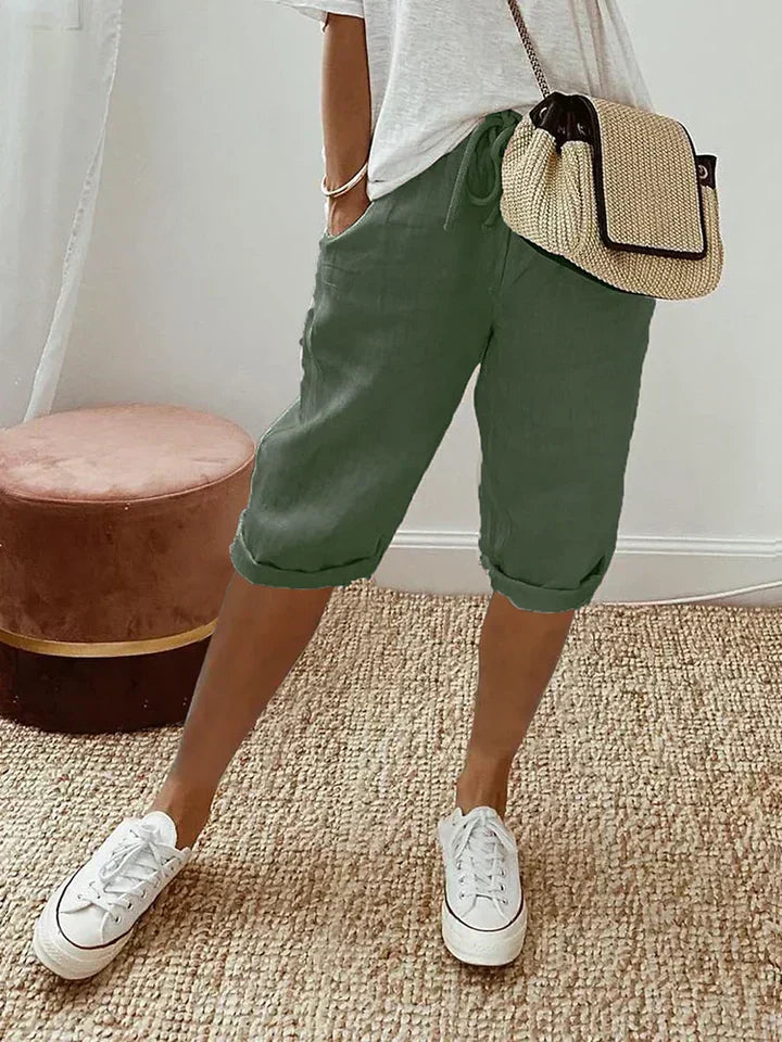 Women's Casual Cotton Shorts-The Yellow Prime
