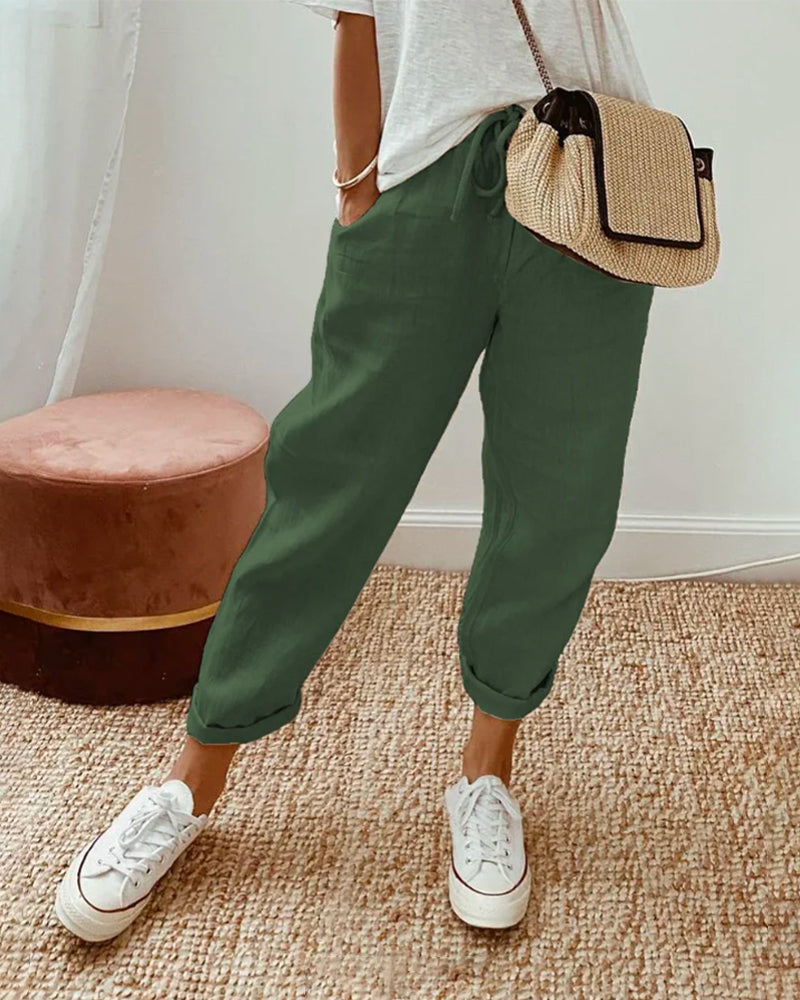 Women's Casual Elegant Trousers for Versatile Style-The Yellow Prime