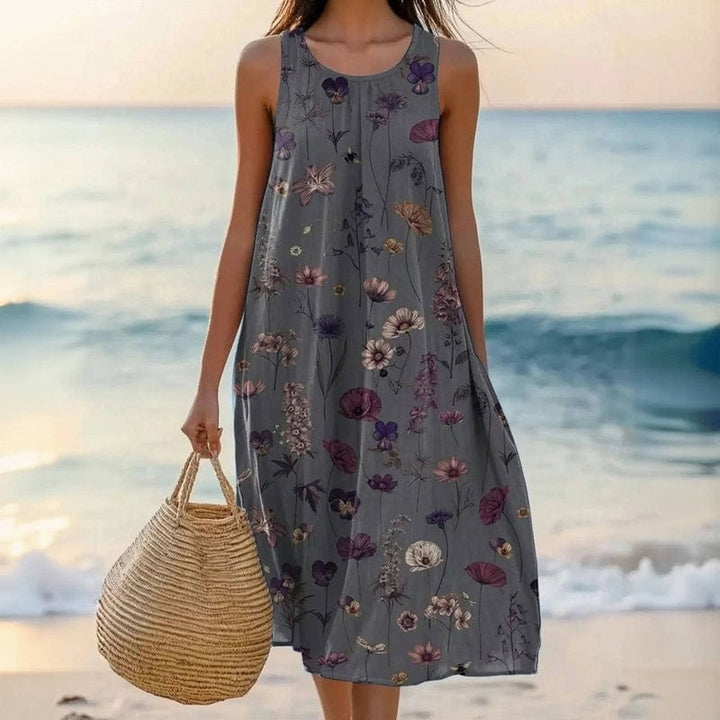 Women's Casual Maxi Beach Dress-The Yellow Prime