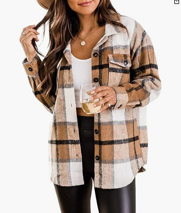 Women's Checked Flannel Shirt - Cozy and Stylish Top-The Yellow Prime