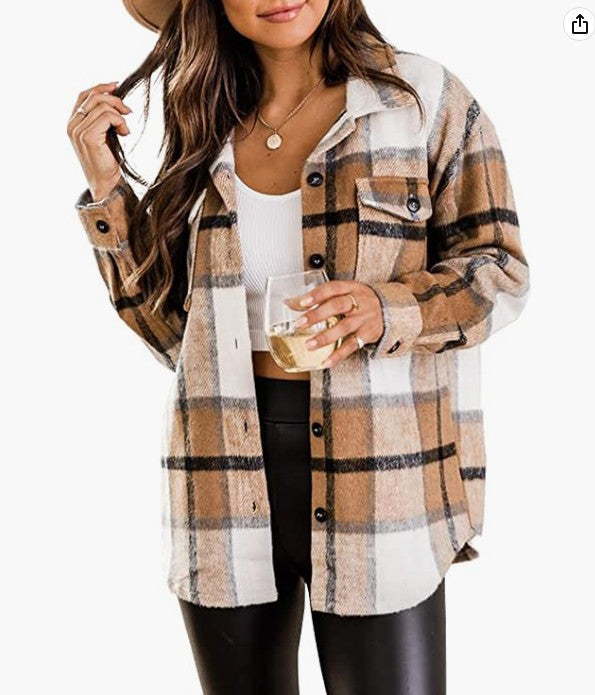 Women's Checked Flannel Shirt - Cozy and Stylish Top-The Yellow Prime