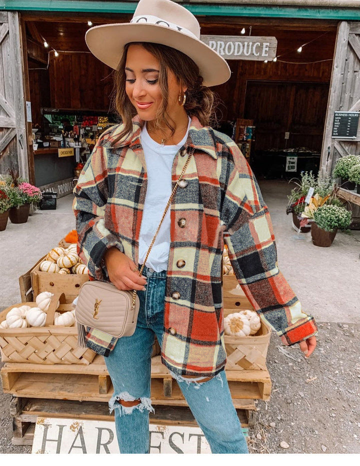 Women's Checkered Flannel Shirt for Cozy Casual Wear-The Yellow Prime