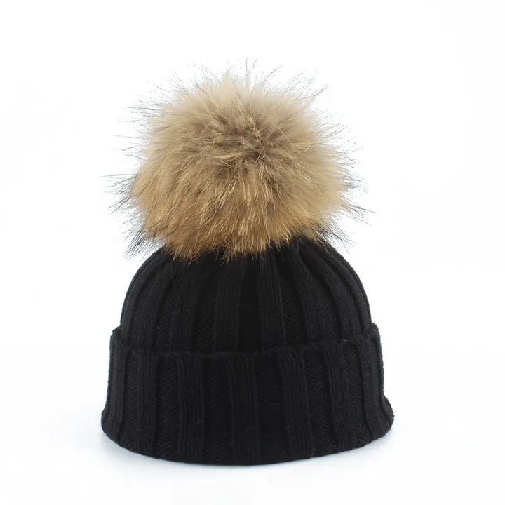 Women's Chunky Ribbed Cotton Blend Winter Beanie-The Yellow Prime