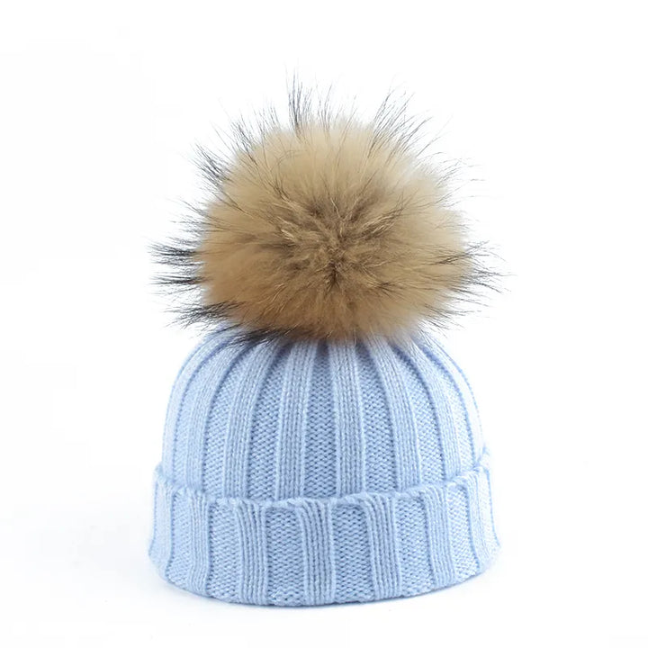 Women's Chunky Ribbed Cotton Blend Winter Beanie-The Yellow Prime