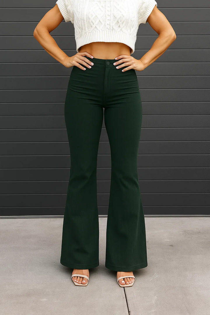 Women's Classic Curve-Fit Flared Jeans-The Yellow Prime