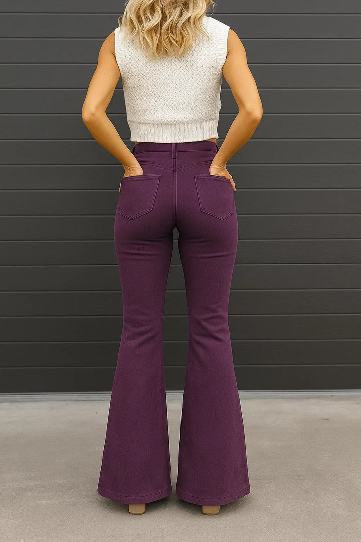 Women's Classic Curve-Fit Flared Jeans-The Yellow Prime
