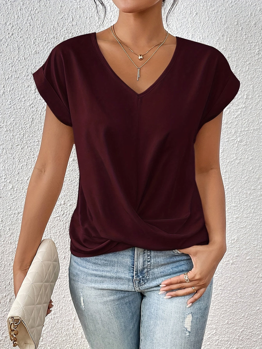 Women's Classic V-Neck T-Shirt-The Yellow Prime